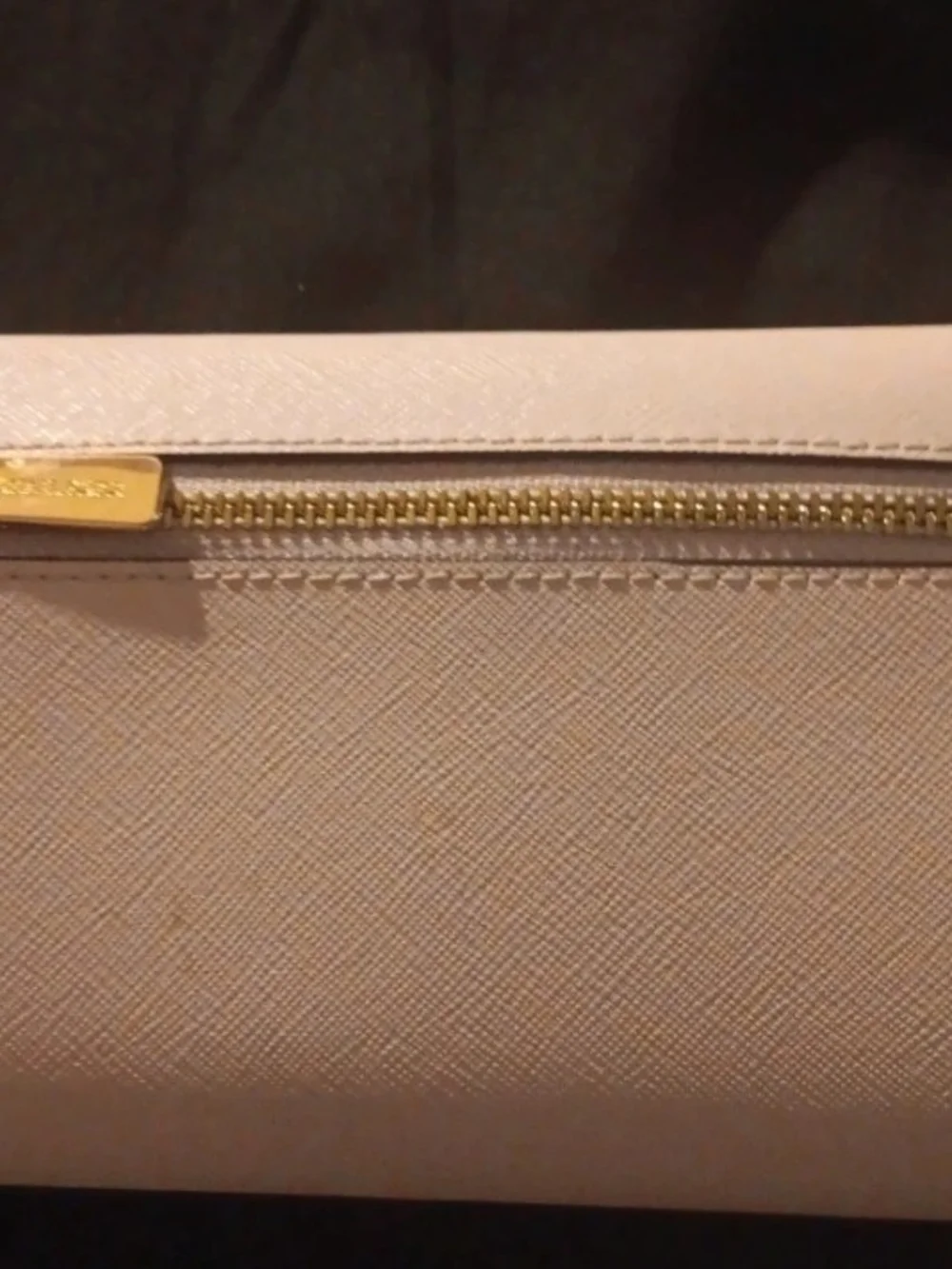 Michael Kors Pink Saffiano Leather Continental Wallet with Gold Logo